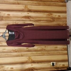 Modcloth Red Black Check Let Me Double Check Maxi Dress Valentine